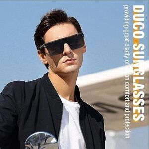 DUCO Oversized Sunglasses DC3056 Cat. 3 100% UV 150 0-148 Flat Top Italy New